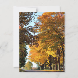 Herbstfarben auf der Landstraße Postkarte