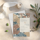 Herbstfarben Bio Blätter Abstrakte Einladung