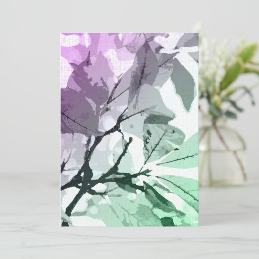 Herbstfarben, Blätter 5 Dankeskarte (Stehend Vorderseite)