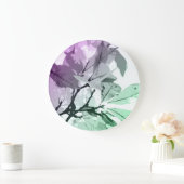 Herbstfarben, Blätter 5 Große Wanduhr (Zuhause)