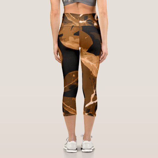Herbstfarben, Blätter 6 Capri Leggings (Rückseite)