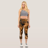 Herbstfarben, Blätter 6 Capri Leggings (Vorderseite)