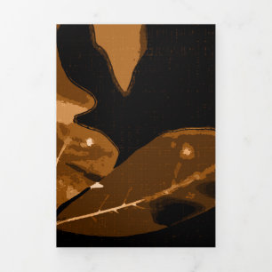 Herbstfarben, Blätter 6 Dreifach Gefaltete Urlaubskarte