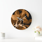 Herbstfarben, Blätter 6 Große Wanduhr (Zuhause)