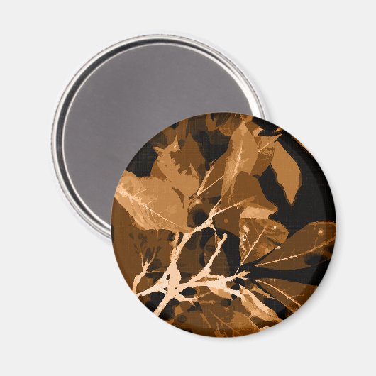 Herbstfarben, Blätter 6 Magnet (Vorderseite/Rückseite)