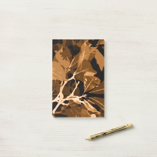 Herbstfarben, Blätter 6 Post-it Klebezettel (Auf Schreibtisch)