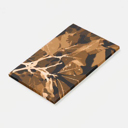 Herbstfarben, Blätter 6 Post-it Klebezettel (angewinkelt)