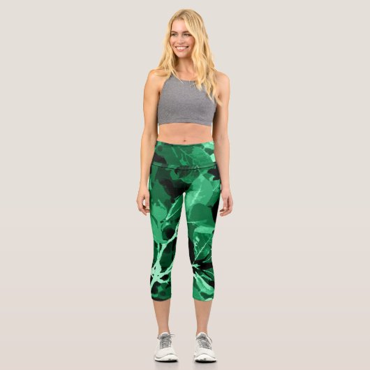 Herbstfarben, Blätter 7 Capri Leggings (Vorderseite)