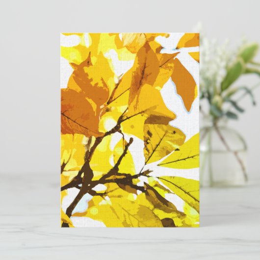 Herbstfarben, Blätter Dankeskarte (Stehend Vorderseite)