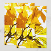 Herbstfarben, Blätter Dankeskarte (Vorne/Hinten)