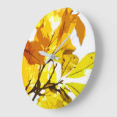 Herbstfarben, Blätter Große Wanduhr (Winkel)