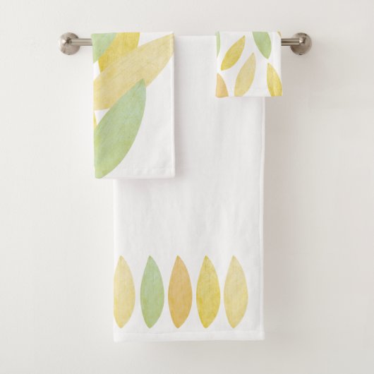 Herbstfarben Blätter Muster Badhandtuch Set (Insitu)