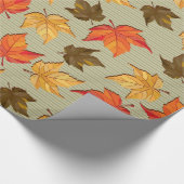 Herbstfarben Blätter Nahtloses Muster Geschenkpapier (Ecke)