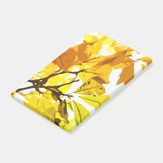 Herbstfarben, Blätter Post-it Klebezettel (angewinkelt)