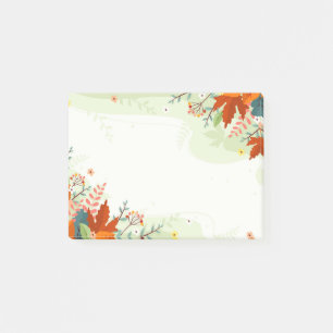 Herbstfarben Blätter Post-It-Notes Post-it Klebezettel