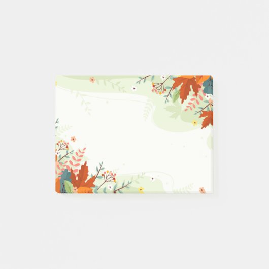 Herbstfarben Blätter Post-It-Notes Post-it Klebezettel (Vorderseite)