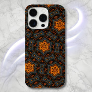 Herbstfarben Blau, Grau, Gold iPhone Case