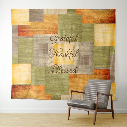 Herbstfarben-Blöcke Wandteppich (Beispiel (Horizontal))