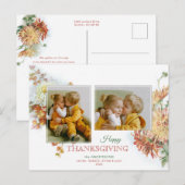 Herbstfarben Blumenkohl Erntedank 2-Foto Postkarte (Vorne/Hinten)