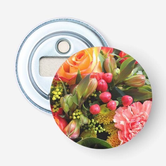 Herbstfarben-Blumenstrauß-Foto Flaschenöffner (Vorderseite)