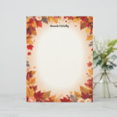 Herbstfarben Briefpapier (Stehend Vorderseite)