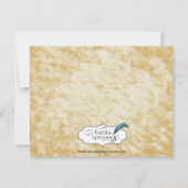 Herbstfarben: Burgund und Red Wedding Verlobung Einladung (Rückseite)