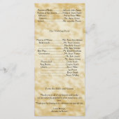 Herbstfarben: Burgund und Rotes Hochzeitsprogramm Programm (Rückseite)