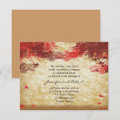 Herbstfarben: Burgunder und rote Niederlassungen Einladung (Vorne/Hinten)