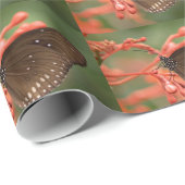 Herbstfarben Butterfly Geschenkpapier (Rolleneckpunkt)