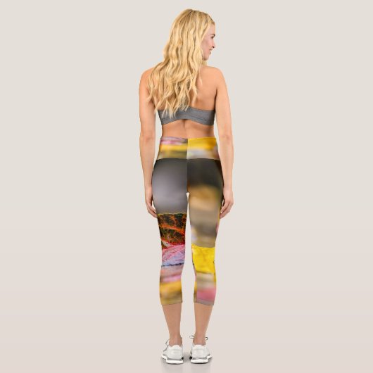 Herbstfarben Capri Leggings (Rückseite)