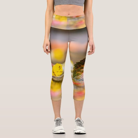 Herbstfarben Capri Leggings (Vorderseite)