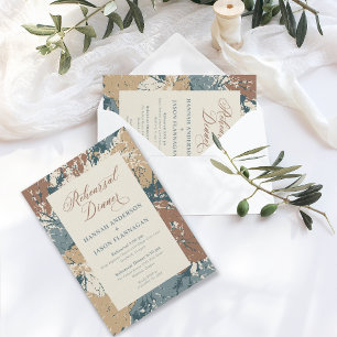 Herbstfarben Cinnamon Probe Abendessen Einladung