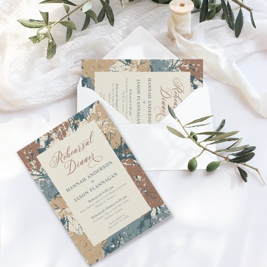 Herbstfarben Cinnamon Probe Abendessen Einladung