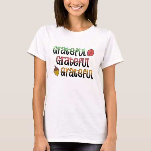 Herbstfarben | Dankbar T-Shirt (Vorderseite)