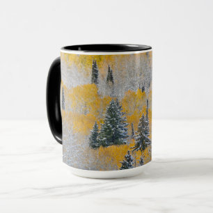 Herbstfarben der Espen & frischer Schnee Keebler P Tasse