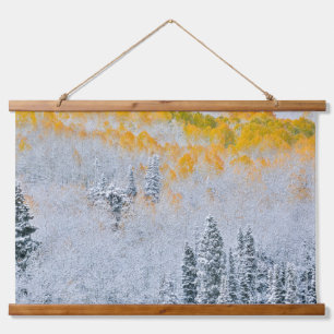 Herbstfarben der Espen Rocky Mountains, Colorado Wandteppich Mit Holzrahmen