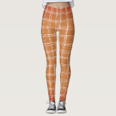 Herbstfarben der geometrischen Linien Leggings (Vorderseite)