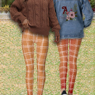 Herbstfarben der geometrischen Linien Leggings
