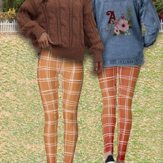 Herbstfarben der geometrischen Linien Leggings