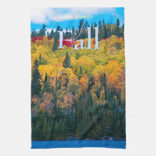 Herbstfarben Die Schönheit des Herbstes Geschirrtuch