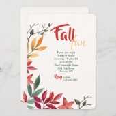 Herbstfarben - Einladung (Vorne/Hinten)