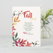 Herbstfarben - Einladung (Stehend Vorderseite)