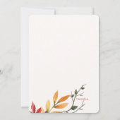 Herbstfarben - Einladung (Rückseite)