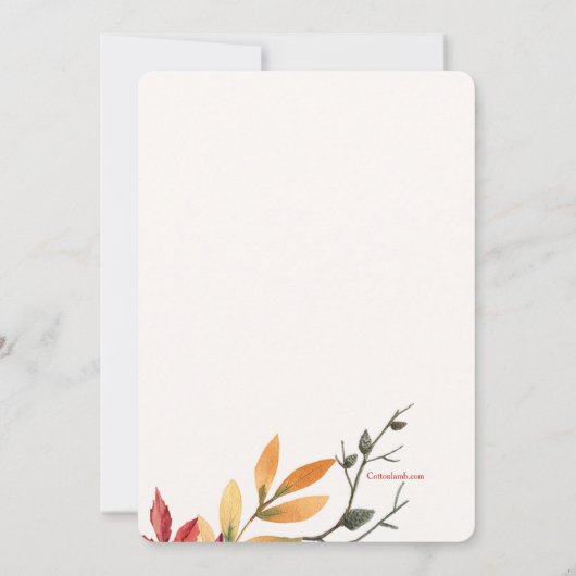 Herbstfarben - Einladung (Rückseite)