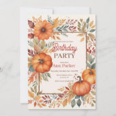 Herbstfarben Einladung (Vorderseite)