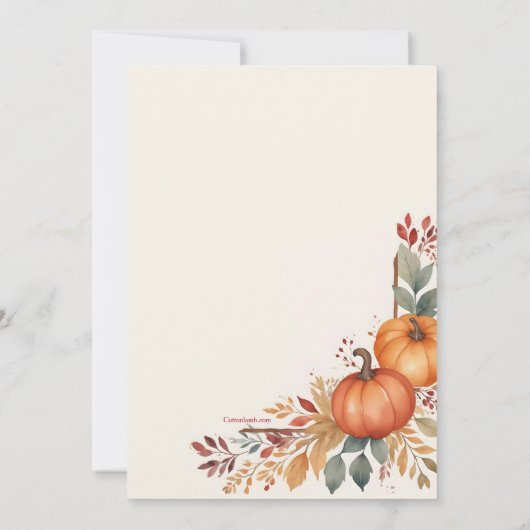 Herbstfarben Einladung (Rückseite)