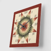 Herbstfarben Einzelsterndesign Quadratische Wanduhr (Winkel)