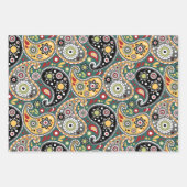 Herbstfarben Elegantes Bohemisches Barock Geschenkpapier Set (Vorderseite 2)