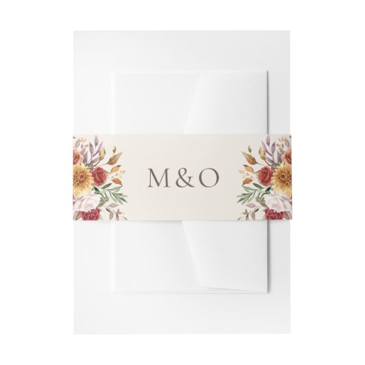 Herbstfarben Elfenbein Einladungsbanderole (Vorderseite Beispiel)