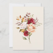 Herbstfarben Elfenbein Geburtstag Einladung (Rückseite)